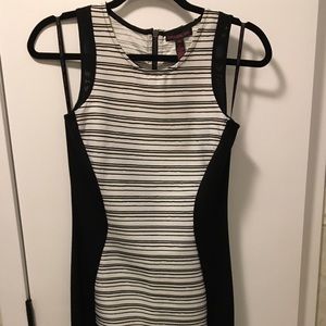 Black and White Sleeveless Dress